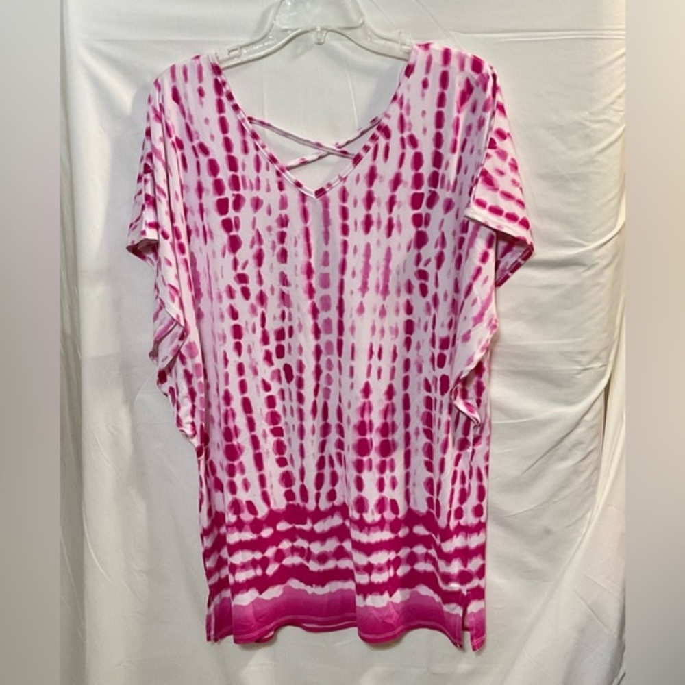 Southern Breeze Pink & White Top